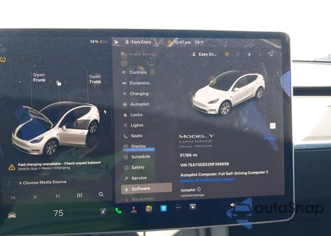 2022 Tesla Model Y Long Range Dual Motor All-Wheel Drive из США, поврежденный, VIN 7SAYGDEE2NF356956